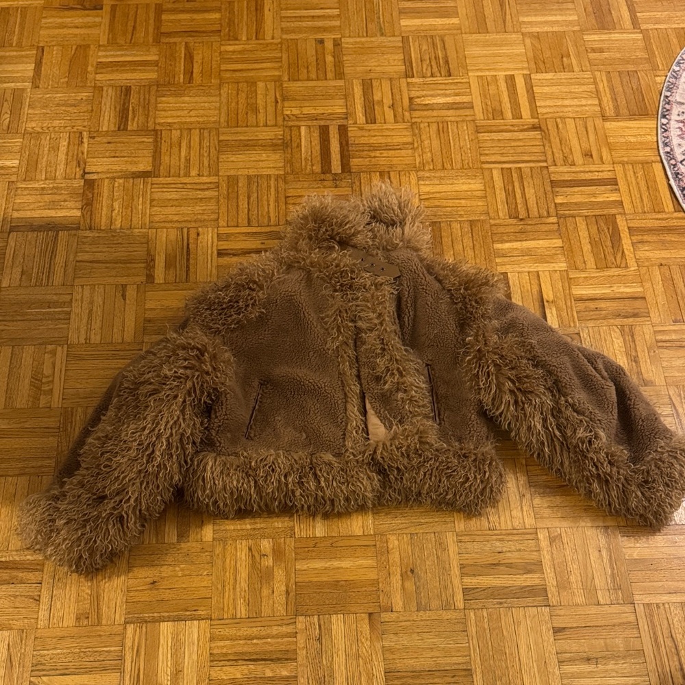 Nasty Gal Fuzzy Brown Jacket